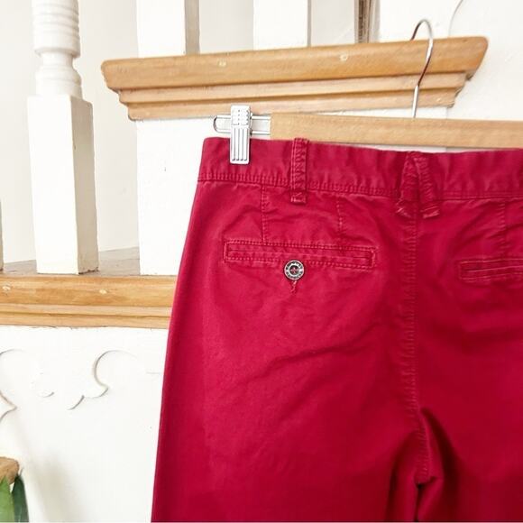 Express Womens Red Straight Leg Jeans Cotton Blend Stretch Denim Size 29/30 - Picture 5 of 6